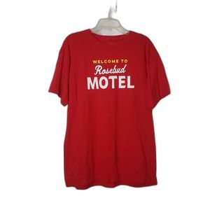 Schitts Creek Rosebud Motel Red T Shirt Size Large NEW